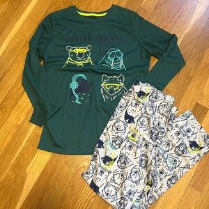 Cat & Jack boys PJs bear Pajamas XL 16
